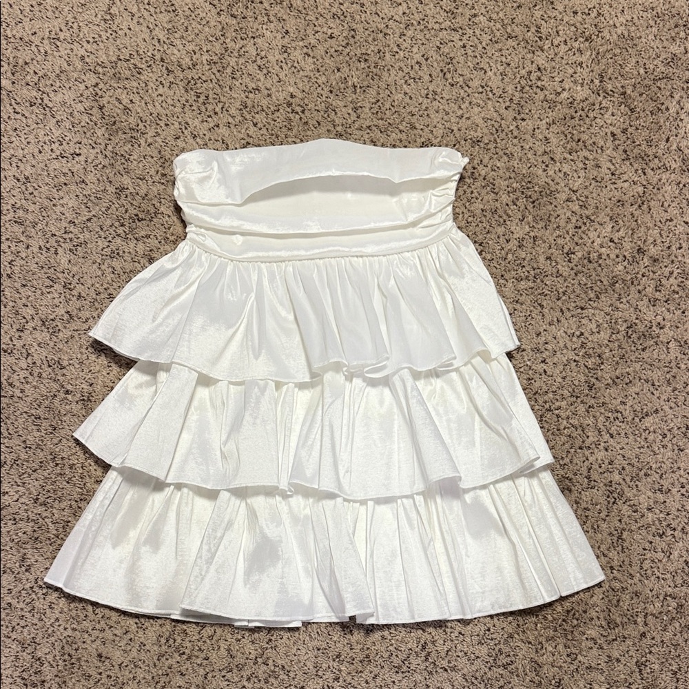 Beginning Boutique Mini Dress in White